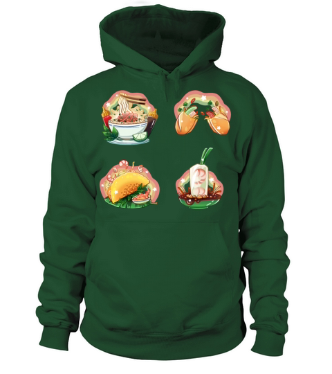 Vietnamese Foods - Pho Banh mi Banh xeo Goi cuon Men's Hoodie