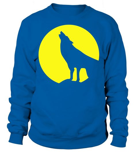 Wolf and Moonlight Silhouette Women's Sweatshirt