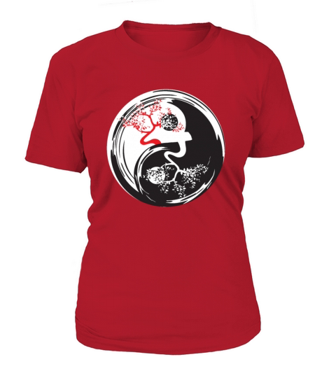 Bonsai Tree Yin Yang Balance Peace Love Gift Ideas Women's T-Shirt