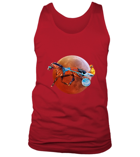 Never Underestimate An Old Man Who Loves Harness Racing Moon Blood Tank Top Unisex