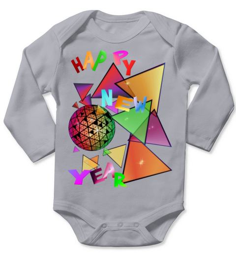 Exploding New Years Ball Long Sleeve Baby One-Piece