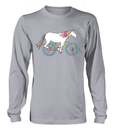 unicorn riding bike Long sleeved Unisex