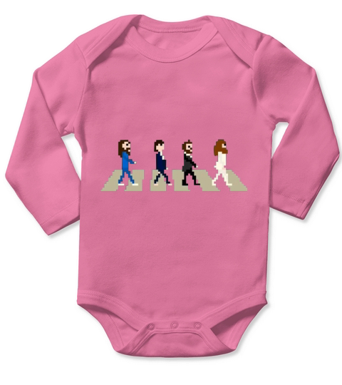8 Bit Abbey Road 1 The Beatles Long Sleeve Baby One-Piece