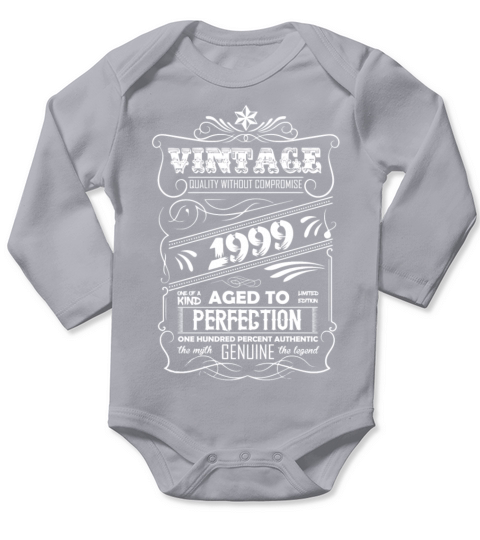 Vintage Aged To Perfection 1999 Long Sleeve Baby One-Piece