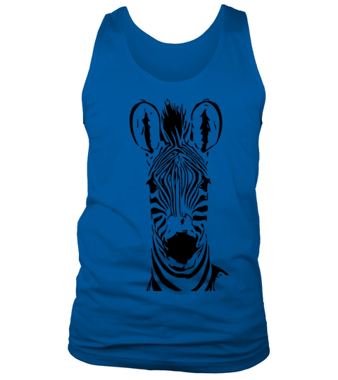 Zebra face black and white striped Men's Tank Top