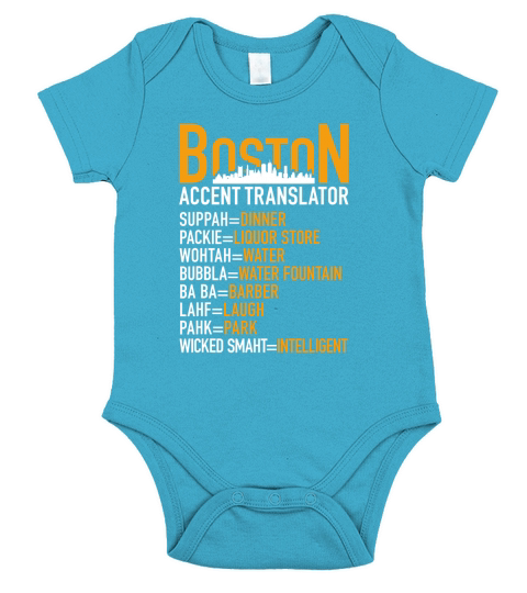 Wicked Smaht Boston Accent Translator Bostonians Gifts Short Sleeve Baby One-Piece