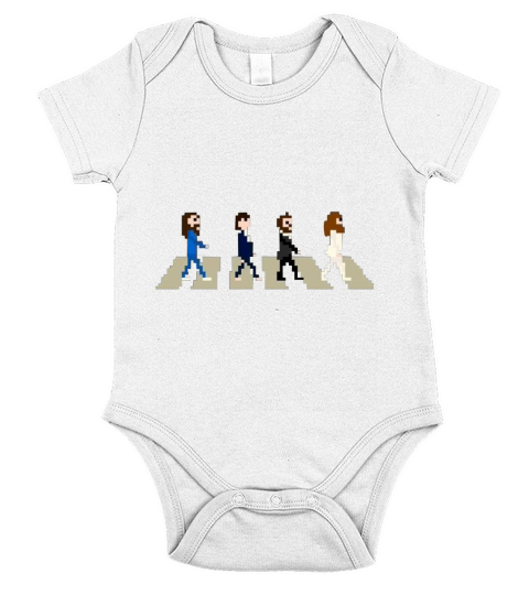 8 Bit Abbey Road 1 The Beatles Short Sleeve Baby One-Piece