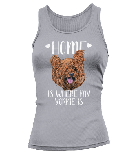 Dogs - Home is where my Yorkie is Women's Tank Top