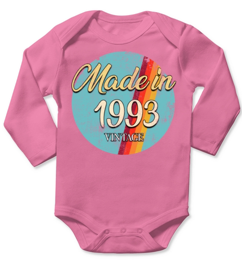 Made In 1993 Vintage Long Sleeve Baby One-Piece