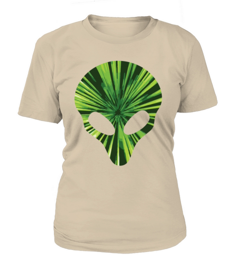 Alien Head Glowing Green T-Shirt Funny Space UFO Women's T-Shirt