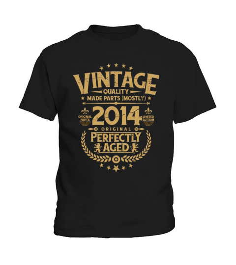 Vintage Birthday Tee Funny Shirt For Him 2014 Kids T-Shirt