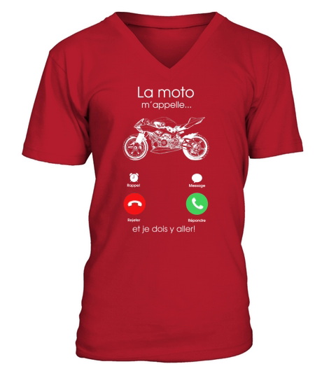 La Moto Mappelle  Motard V-Neck T-shirt