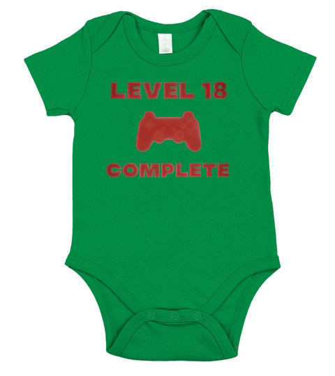 18th birthday gaming gamer gift birthday Short Sleeve Baby One-Piece
