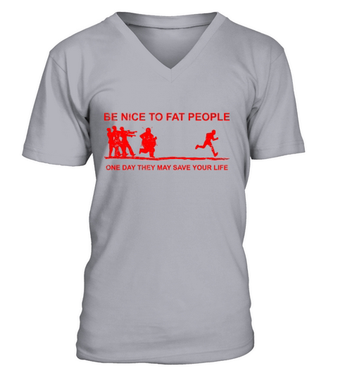 Be Nice To Fat People Men's V-Neck T-shirt