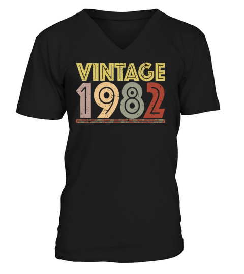 Vintage 1982 Retro Birthday Gift Men's V-Neck T-shirt
