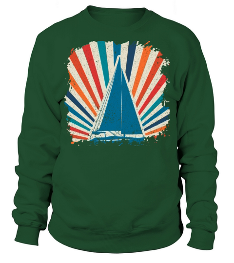Sailing boat sailboat captain sea yacht retro sail Men's Sweatshirt