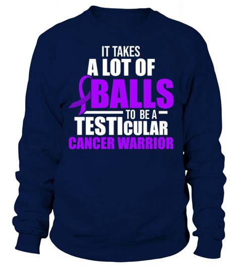 Testicular Cancer Survivor Lots Balls Purple Men's Sweatshirt