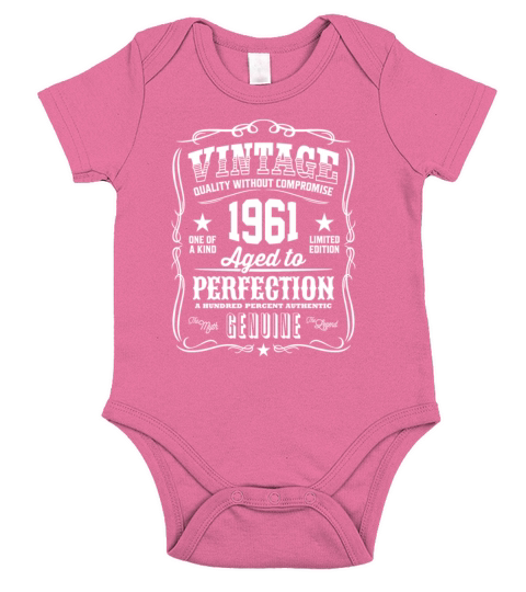Vintage 1961 Aged to Perfection Short Sleeve Baby One-Piece