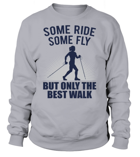 Nordic Walking Walker Woman With Sticks Gift Women's Sweatshirt