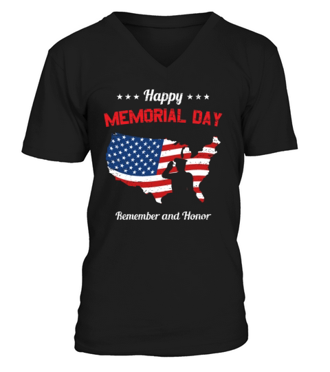 Happy Memorial Day Celebration Giftidea Men's V-Neck T-shirt