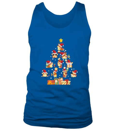 Corgi Dog Christmas Tree Men's Tank Top