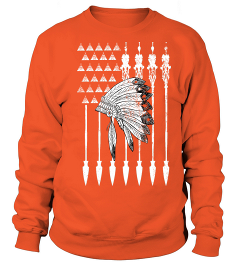 Cool Native American Arrow And Teepee Flag Women's Sweatshirt