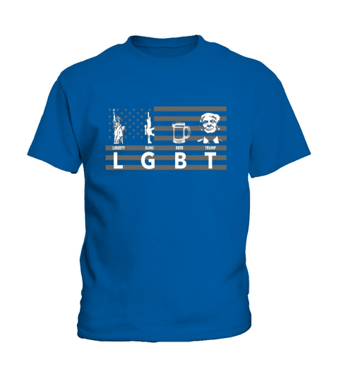 Liberty Guns Beer Trump Shirt Funny LGBT Kids T-Shirt
