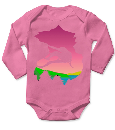 mountain climbing Long Sleeve Baby One-Piece