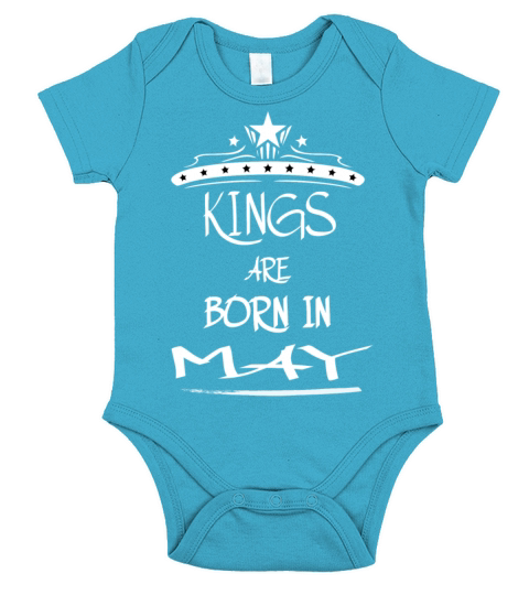 KINGS ARE BORN IN MAY Short Sleeve Baby One-Piece