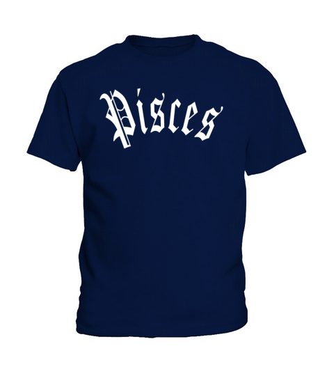 Pisces Zodiac Sign Birthday Blackletter Kids T-Shirt