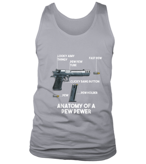 Anatomy of a Pew Pewer Ammo Gun Amendment Meme Lov Men's Tank Top