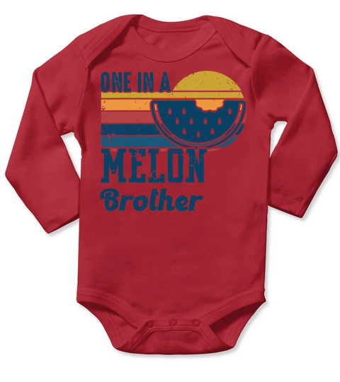 Family summer Watermelon Vintage One In A Melon Long Sleeve Baby One-Piece