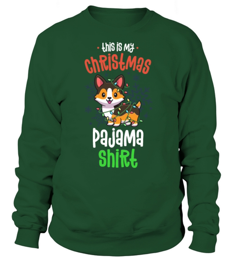 This Is My Christmas Pajama Shirt Tricolor Corgi Men's Sweatshirt