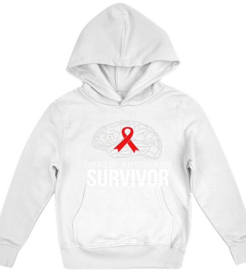 Brain Aneurysm Survivor T-Shirt for Men, Women, Kids Black Youth B07B89CWTM 1 Kids Hoodie