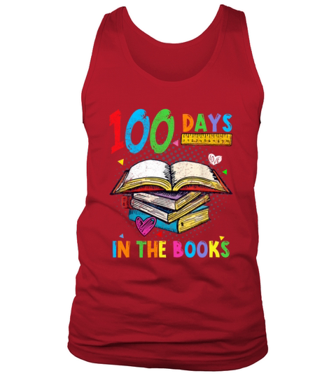 100 Days In The Books Book Lover Reading Teacher Men's Tank Top