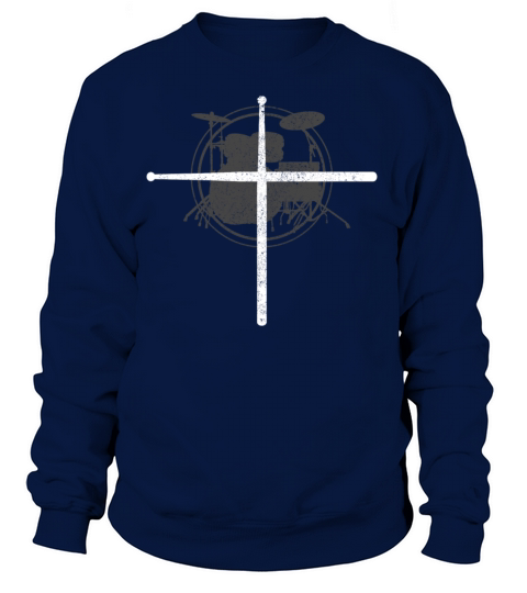 Drum Sticks Cross - Christian Drummer Gift Women's Sweatshirt