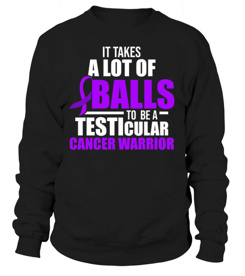 Testicular Cancer Survivor Lots Balls Purple Women's Sweatshirt