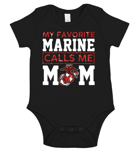 My favorite marine calls me mom Short Sleeve Baby One-Piece