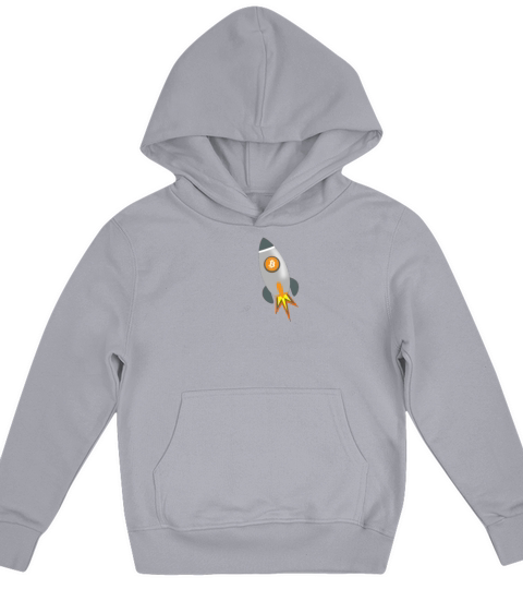 Bitcoin Rocket I Lift off to Satoshis Crypto Moon Kids Hoodie