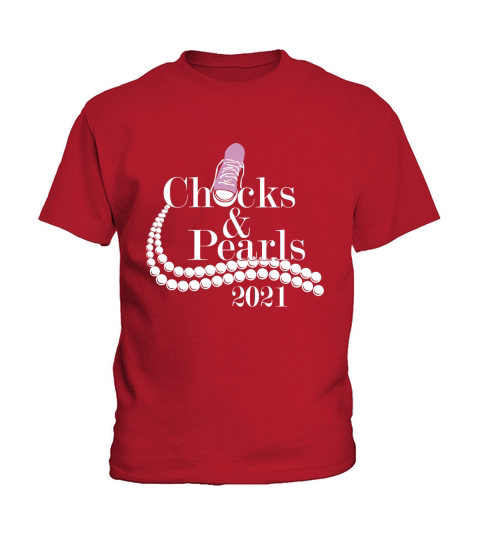 Chucks and Pearls 2021 Pink Shoe Kids T-Shirt