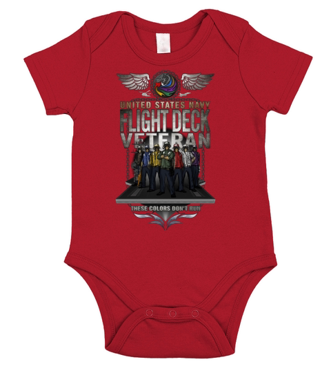 US Navy Flight Deck Veteran Short Sleeve Baby One-Piece
