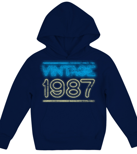 Vintage 1987 35th Birthday Gift Kids Hoodie