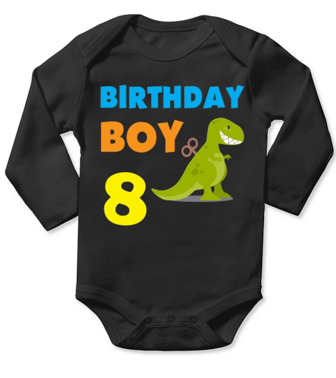 Birthday boy 8 years old Long Sleeve Baby One-Piece