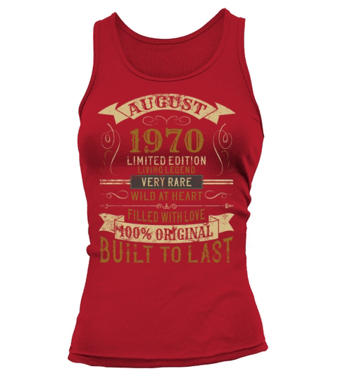 August 1970 50th Birthday Vintage Limited Edition Women's Tank Top
