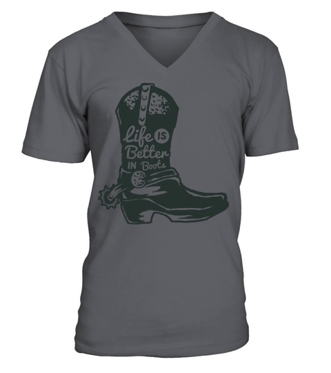 Life Is Better In Boots V-Neck T-shirt