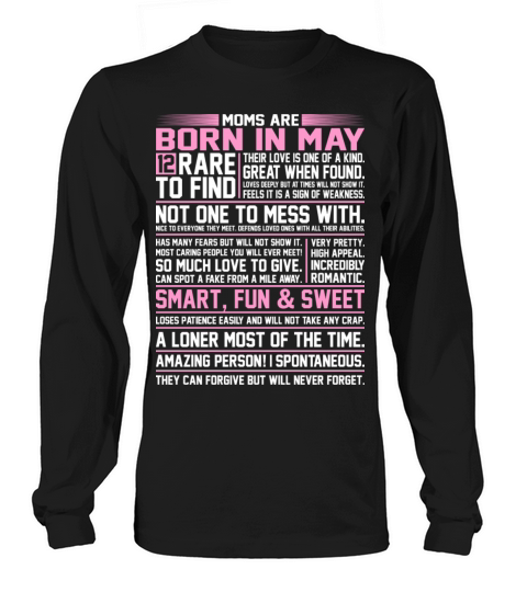 Moms Are Born In May Women's Long Sleeve