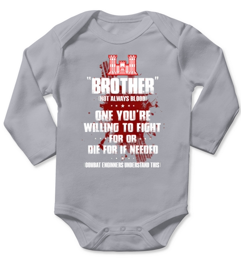 combat engineers brother not always blood Long Sleeve Baby One-Piece