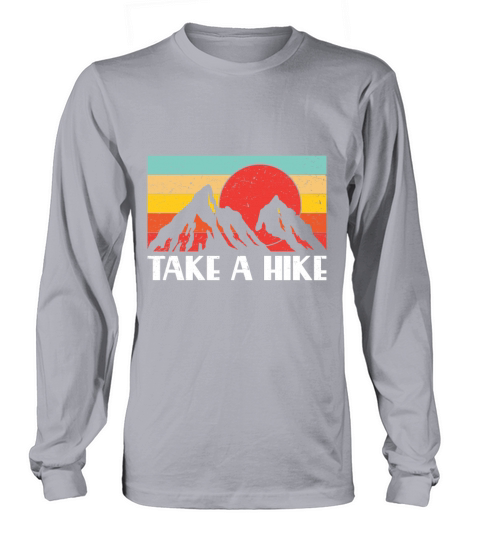 Take a Hike Retro Vintage Climbing T Shirt Gift Women's Long Sleeve