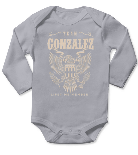 Team GONZALEZ Lifetime Member Long Sleeve Baby One-Piece