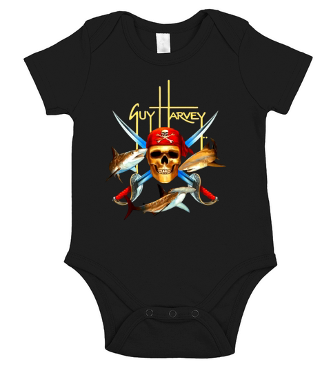 Guy Harvey  Pirate Skull Short Sleeve Baby One-Piece
